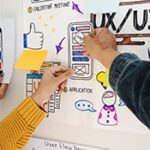 Whiteboard showing planning stages of a new website of an Ocean County website designer